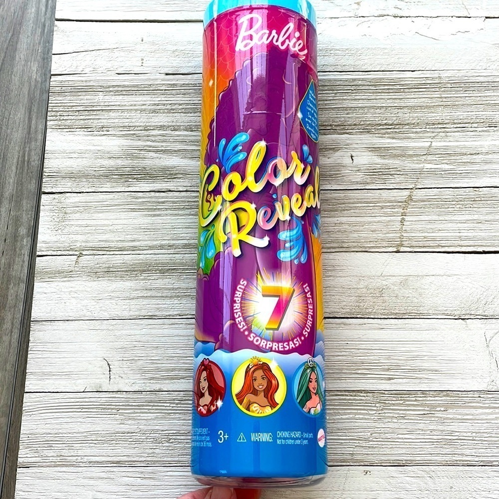 ✨✨Barbie Color Reveal Mermaid Doll With 7 Surprises, Rainbow Mermaid Serie…